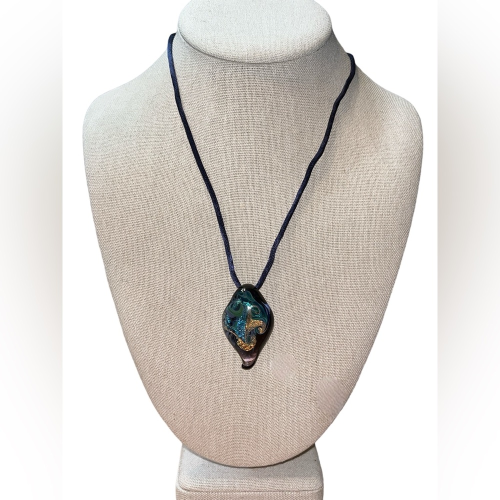 Artisan Dichroic Pendant Necklace